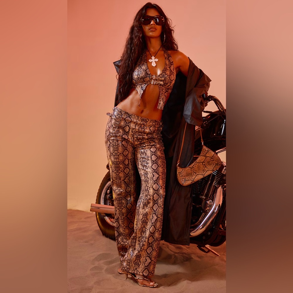 Snake Print Matching Set